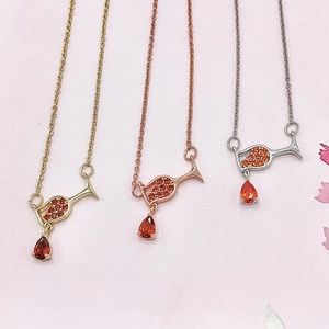 Wine Spill Necklace in Rose Gold, Gold or Silver